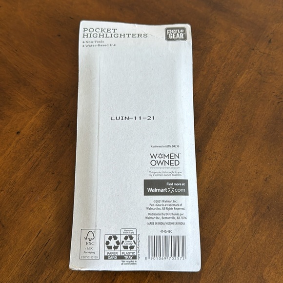 Set/4 Pocket Highlighters - Picture 2 of 2